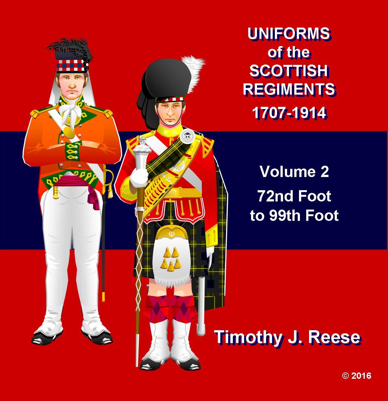 SAMPLE PLATE: Uniforms of the Scottish Regiments, 1707-1914, Vol. 2, 72nd Foot to 99th Foot